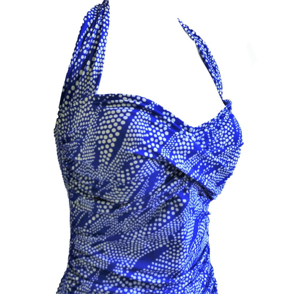 Suddenly Slim by Catalina Swimsuit Modesty Panel Ruched Dress Padded Bra Modest